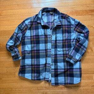 Women’s Eddie Bauer Multicolor Plaid Fleece Shacket EUC size XXL